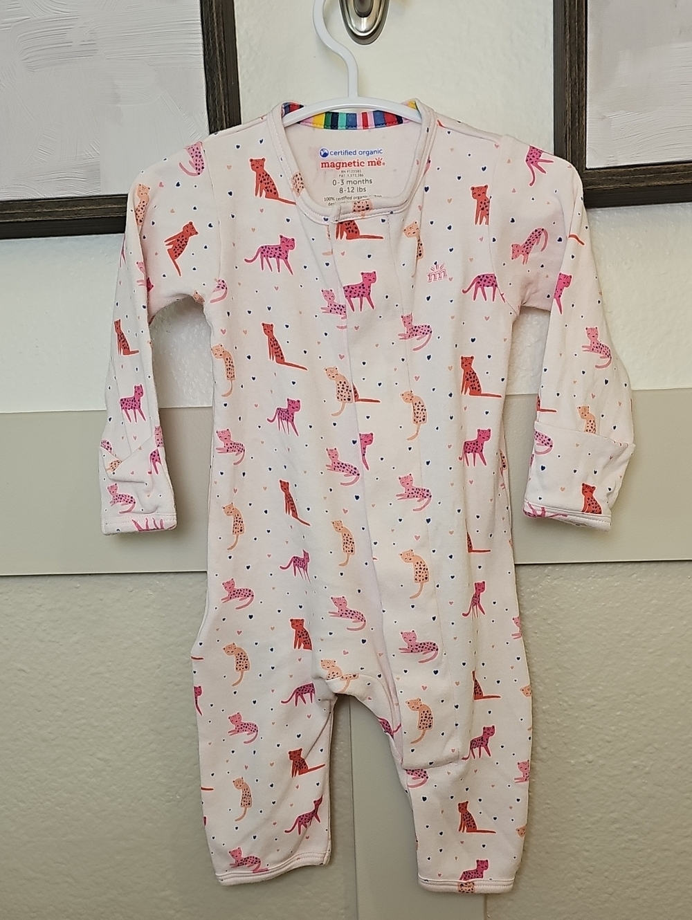 Magnetic Me Cheetah Bonita Organic Cotton Fuss Free Coverall 0-3M